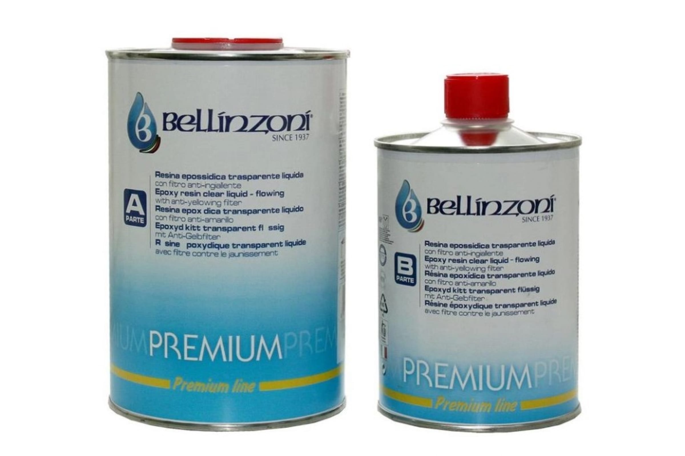 Клей эпоксидный Bellinzoni 5000 PremTransp прозрачный/жидкий 1,0+0,5кг 004210103